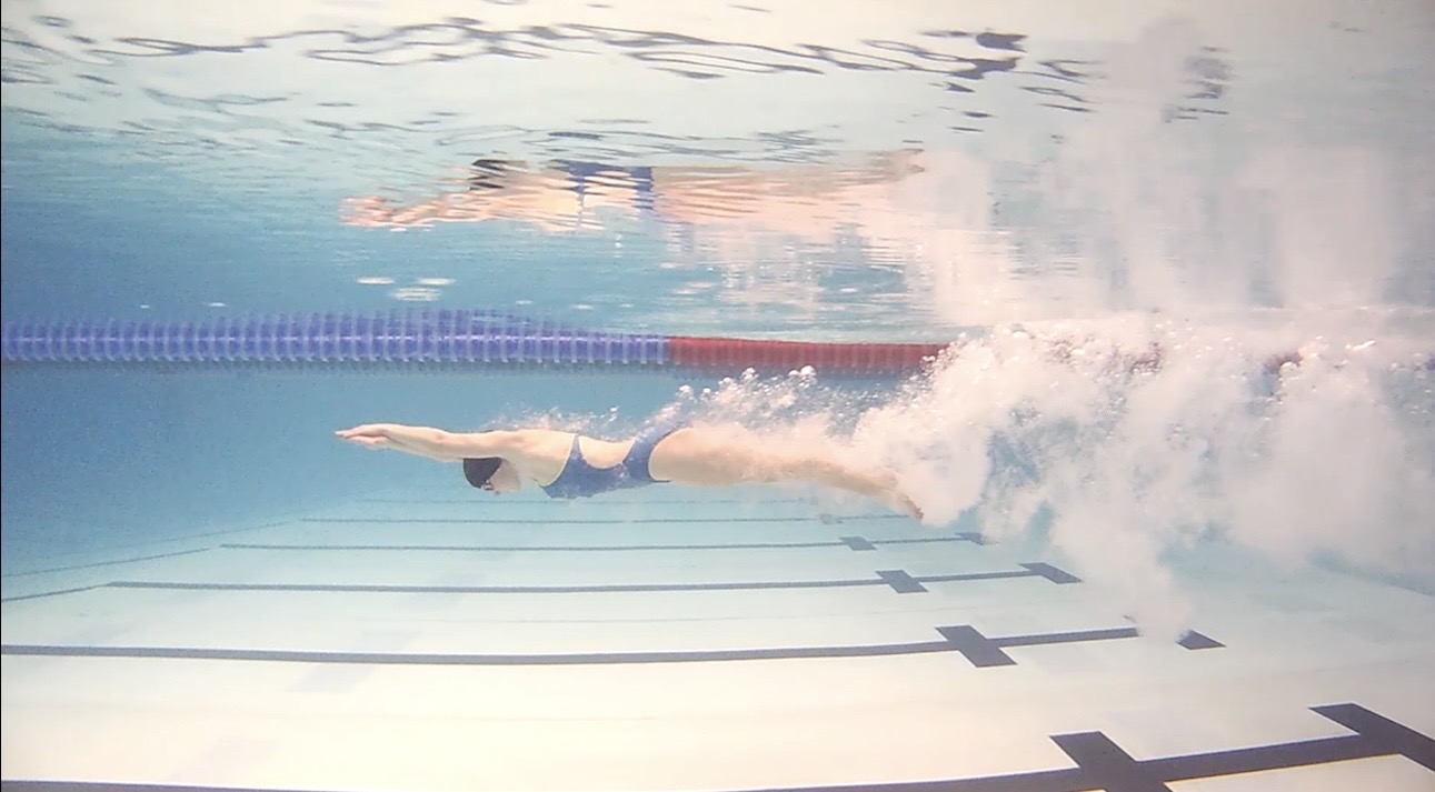 IT Swim Lab underwater body position analysis example